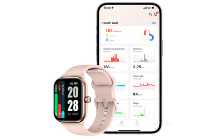 Bluetooth Calling Smartwatch with 1.85 Inch Display Fitness and Health Tracking for Men and Women -Pink
