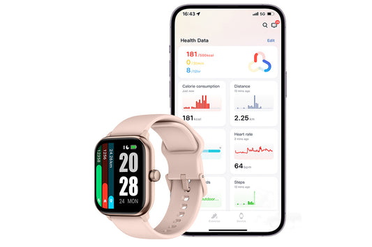 Bluetooth Calling Smartwatch with 1.85 Inch Display Fitness and Health Tracking for Men and Women -Pink