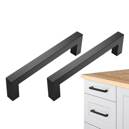 2 Pieces 12mm Square Stainless Steel Kitchen Cabinet - Black