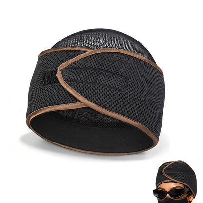 2-in-1 Mesh Sleep Hair Band for Short Hair Overnight - Brown