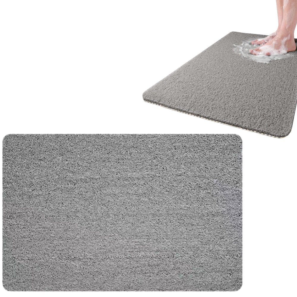 PVC Shower Mat Non-Slip Bath Mat Quick Drying Loofah Style Bathmat Style 1
