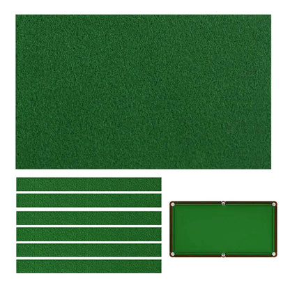 7Pcs Billiard Cloth Pool Table Felt Cloth with 6 Cloth Strips for 7 8 9 Foot Table