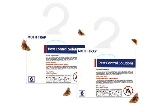 2Pcs Moth Traps Pheromone Glue Boards for Clothes Pantry Moths
