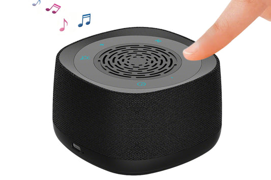 White Noise Sound Machine With Alarm Clock And Breathing Light-Black