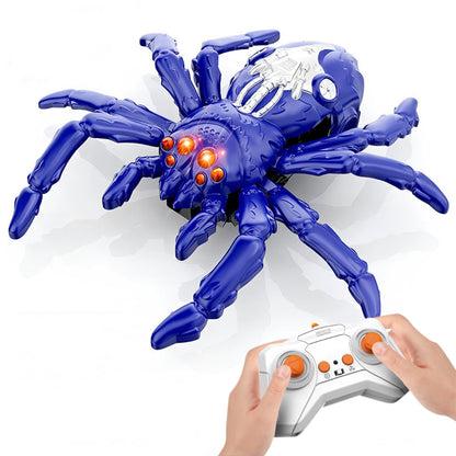 360 Degree Rotating Remote Control Wall Climbing Spider Toy - Blue
