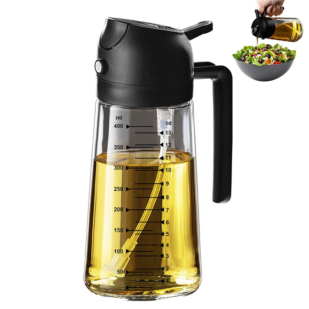 470ml Glass Oil Sprayer Bottle for Cooking Olive Oil Dispenser Kitchen Gadgets-Clear