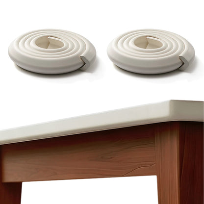 2 Piece L Shaped NBR Foam Table Edge Guards - White