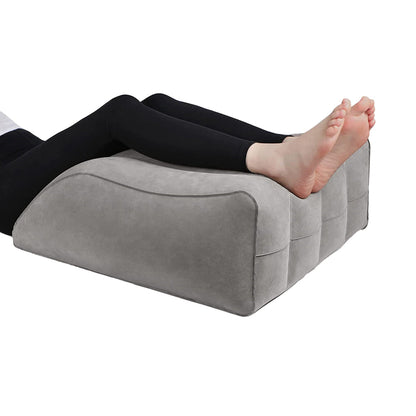 Wedge Pillow for Sleeping Inflatable Leg Elevation Pillow Leg Support Pillow for Ankle Foot Rest Gray