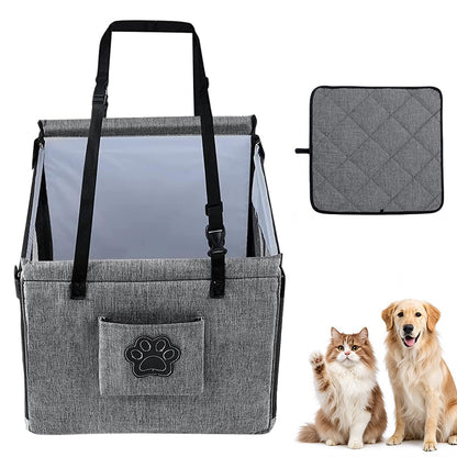 Foldable Water-resistant Dog Auto Seat Pad - Grey