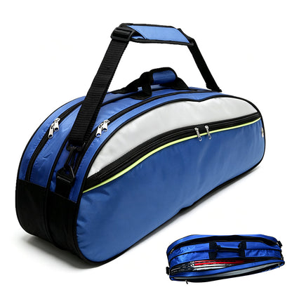 Badminton Bag for 4 to 6 Rackets with Shoe Compartment  - Blue