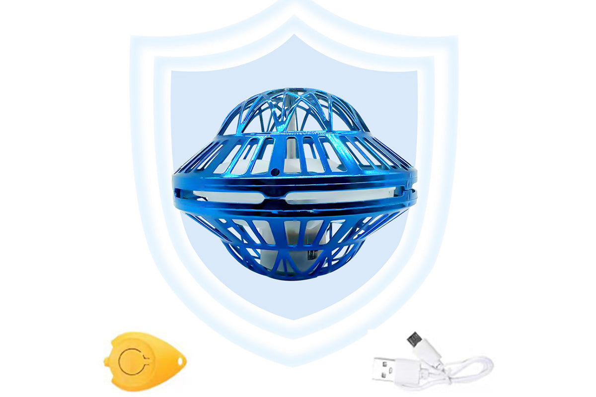 Flying Orb Ball Toy Galaxy Boomerang Hover Ball with LED Light -Blue