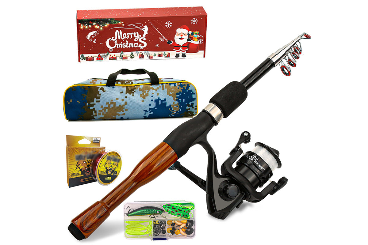 37PCS Fishing Tackle Fishing Tools With Fishing Rod For Christmas-1.3m