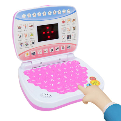 Pretend Laptop Toy with Music for Bilingual Learning - Pink