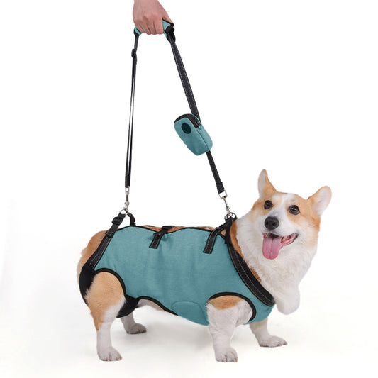 Pet Sling Carrier Bag Dog Puppy Lift Harness Vest Travel Tote Shoulder Bag -Green