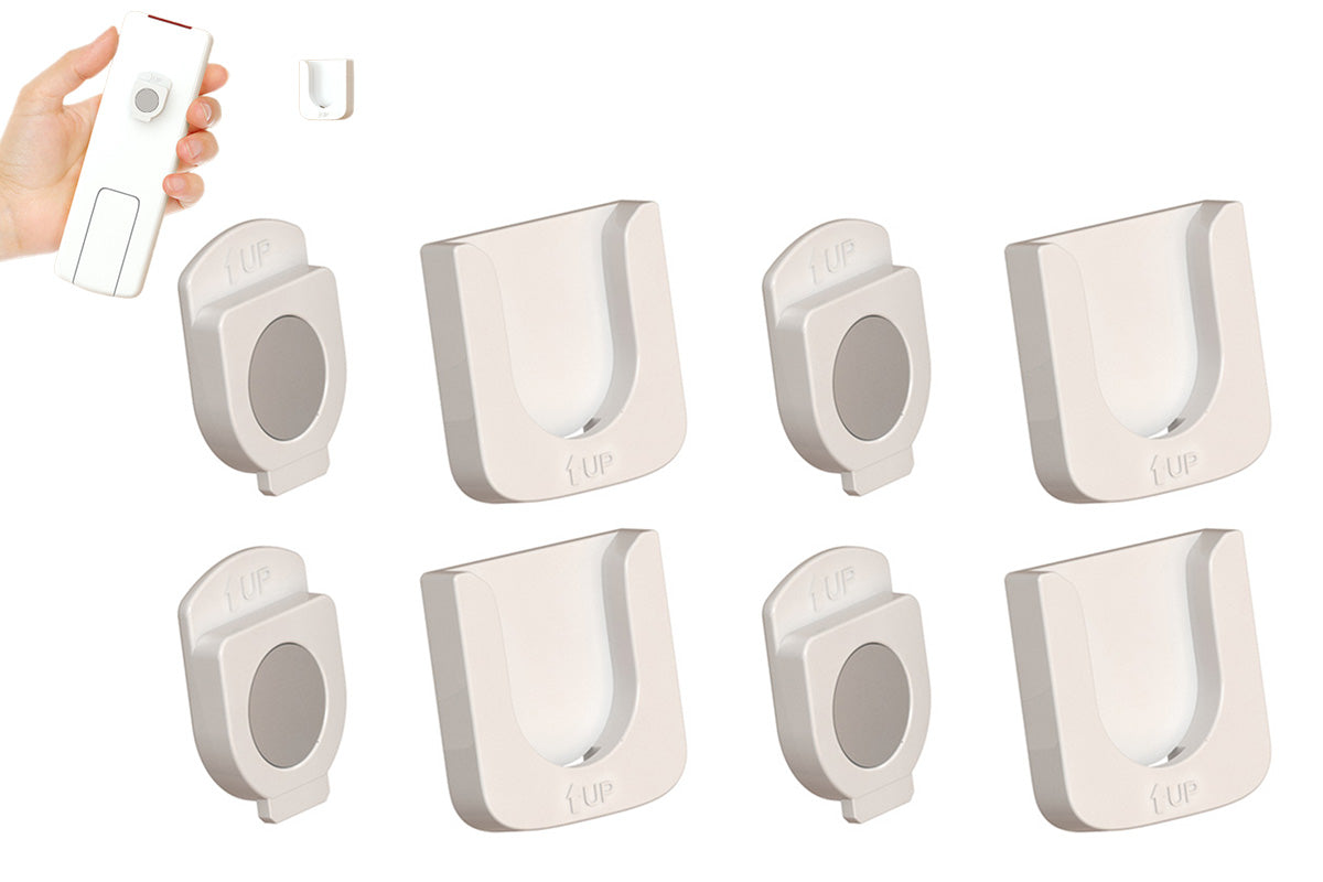 4PCS  Remote Control Wall Mount Holder Remote Control Organizers -White