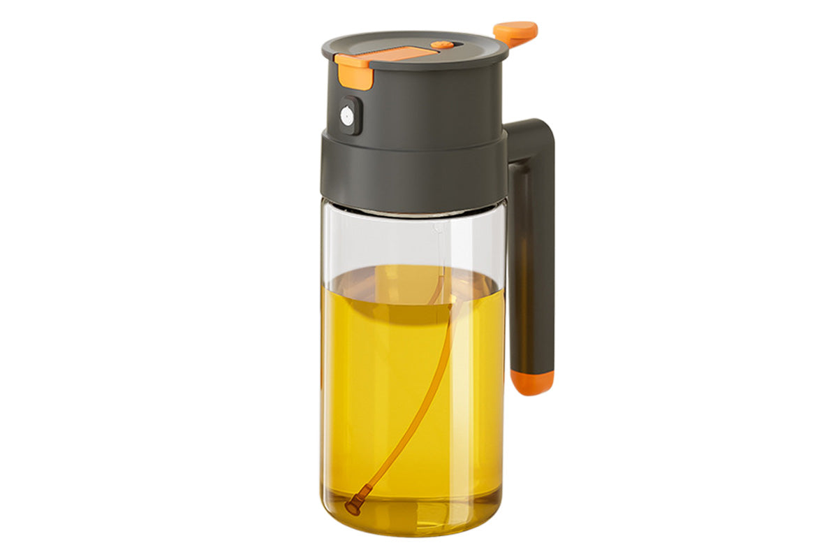 2 In 1 650ml Oil Sprayer Olive Oil Dispenser Bottle For Cooking Baking BBQ-Black