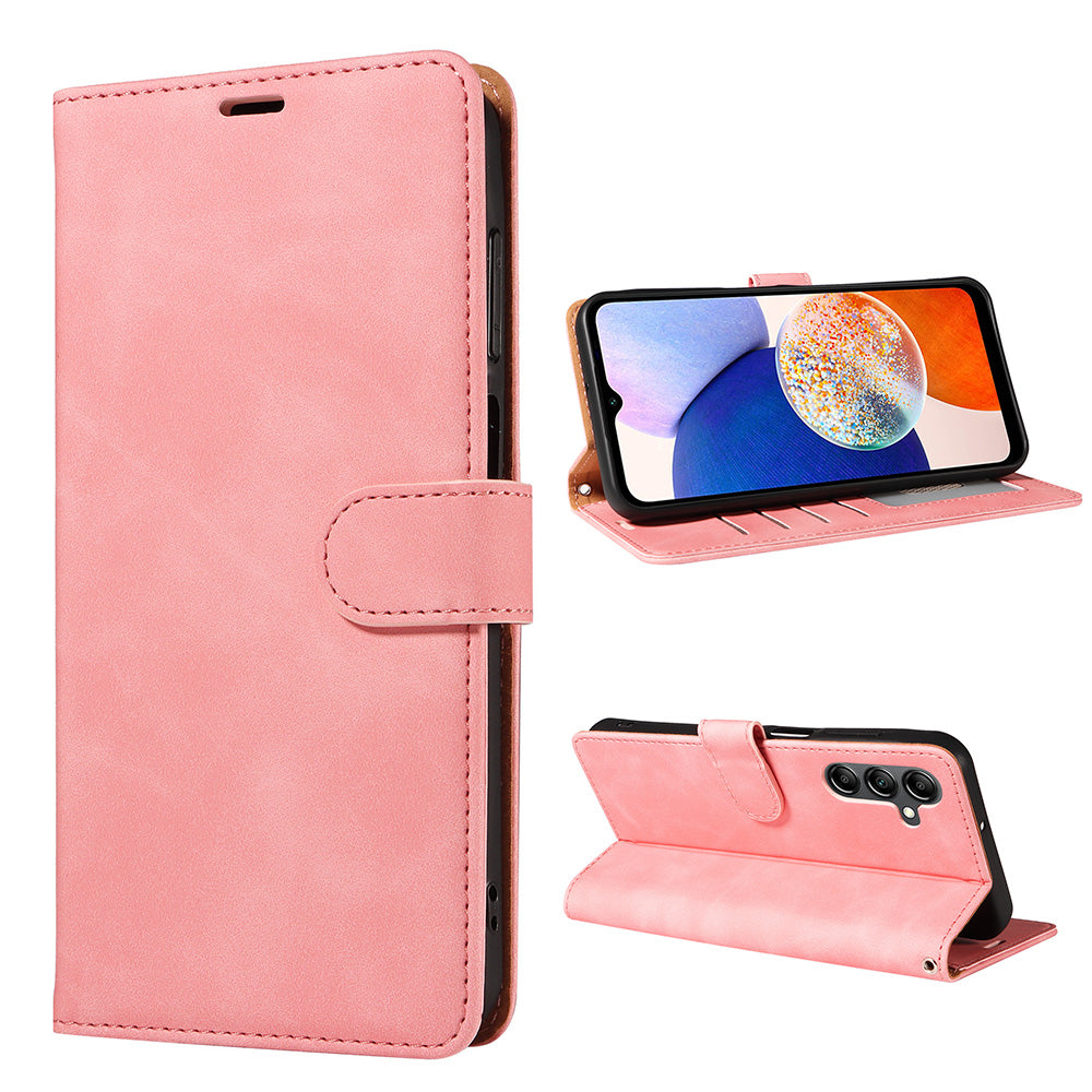 RFID Protective Flip Wallet Case for Samsung A17 A37 and A57 - Pink
