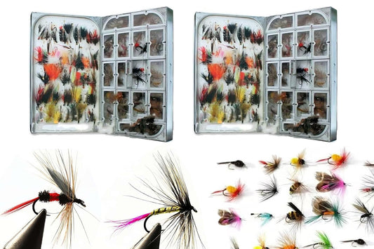 2Pcs Fly Fishing Advent Calendar 24 Days Fishing Lure Blind Box Holiday Gift for Anglers