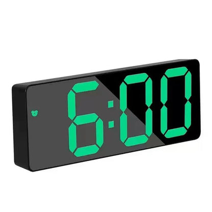 Digital Desk Alarm Clock with Temperature Date - Green