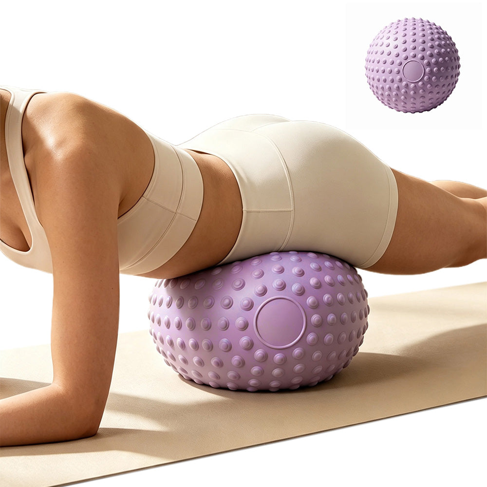 25 cm Thick Inflatable Sitting Stretching and Balance Ball-Purple