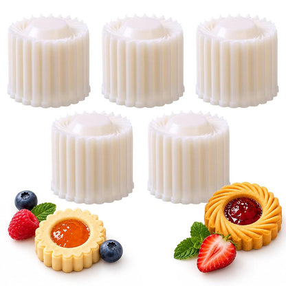 5 Piece 2 Piece 2-in-1 Double-Sided Sunflower Cookie Stamp Pastry Mold