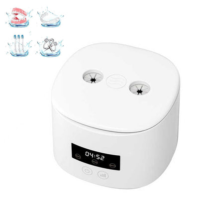 55kHz 350ml Ultrasonic Cleaner with Blue Light 3 Modes - White