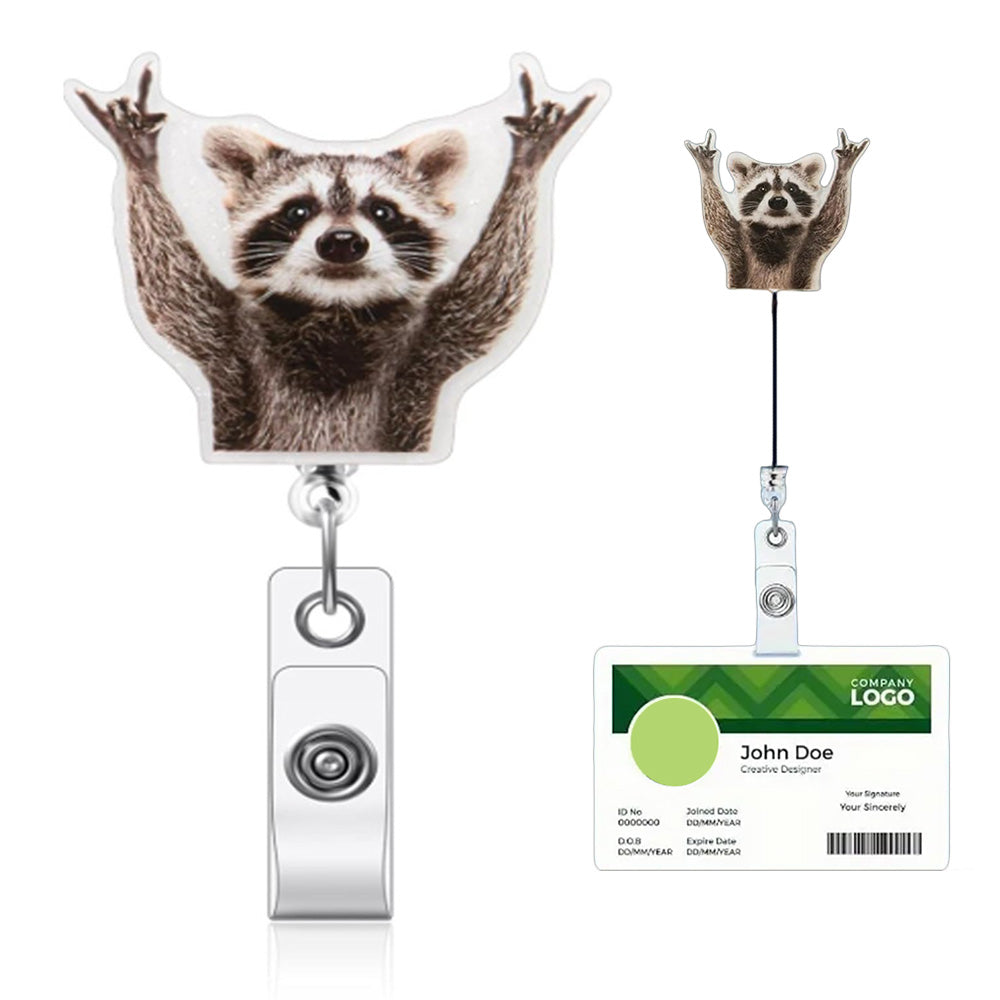 Retractable Badge Reel Cute Badge Clip - Panda