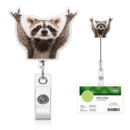 Retractable Badge Reel Cute Badge Clip - Panda