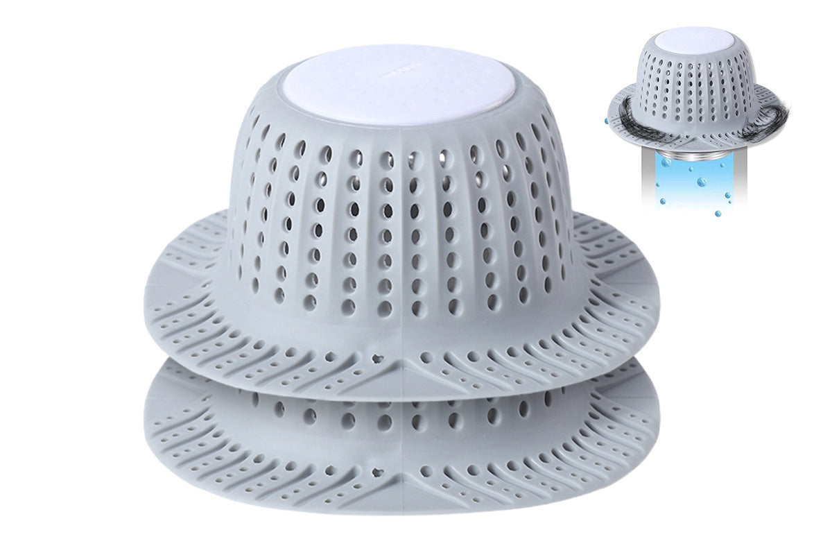 2Pcs Bathtub Drain Hair Catcher Silicone Shower Hair Catcher for Pop Up and Regular Drains