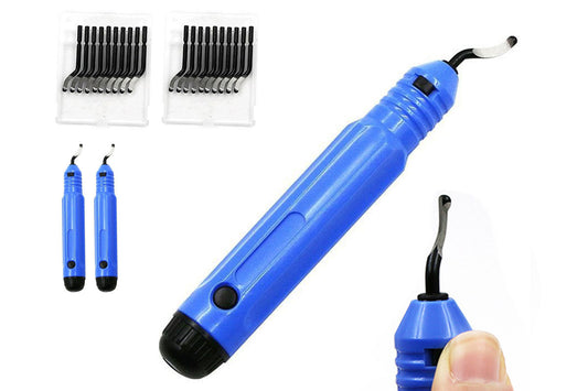 2Pcs Pocket Deburring Tool 365 Degree Swivel Head with Replacement Blades Tools for Bosch