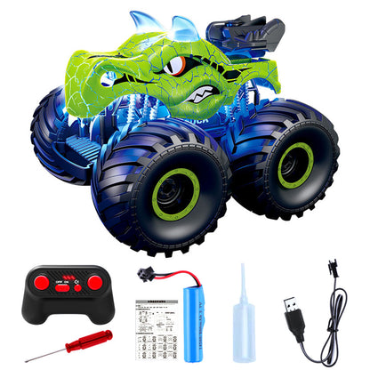 2.4G Remote Control Dinosaur Spray Off Road Truck - Green