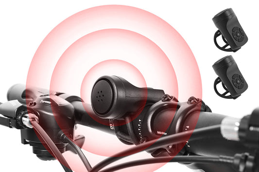 2Pcs Bike Loud Horn 120dB Bicycle Handlebar Alarm Ring Bell Cycling Kit
