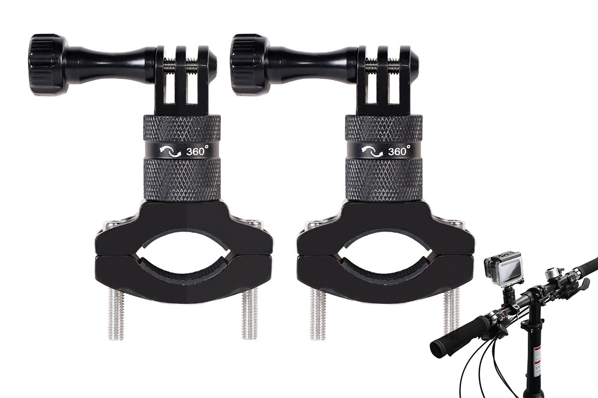 2Pcs Aluminum Bike Handlebar Mount Bicycle Mount for GoPro Hero 13 12 11-Black