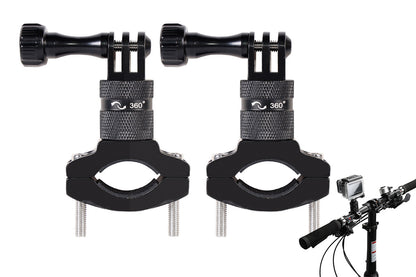 2Pcs Aluminum Bike Handlebar Mount Bicycle Mount for GoPro Hero 13 12 11-Black
