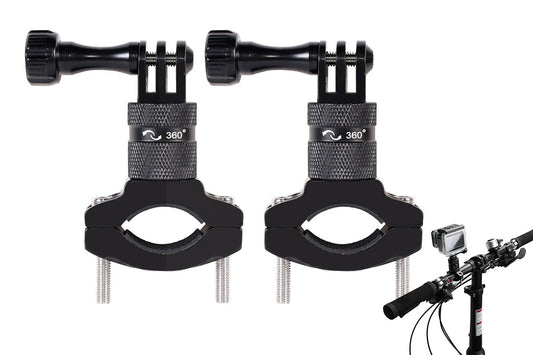 2Pcs Aluminum Bike Handlebar Mount Bicycle Mount for GoPro Hero 13 12 11-Black