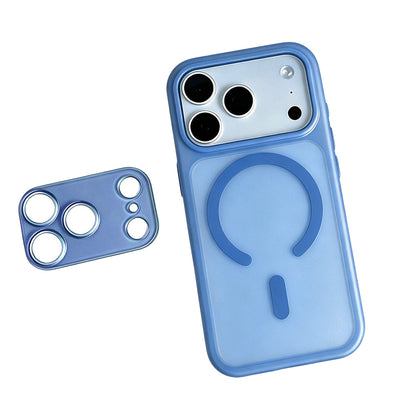 Frosted Easy Attached Camera Protection Case for iPhone 18 Pro Max - Blue