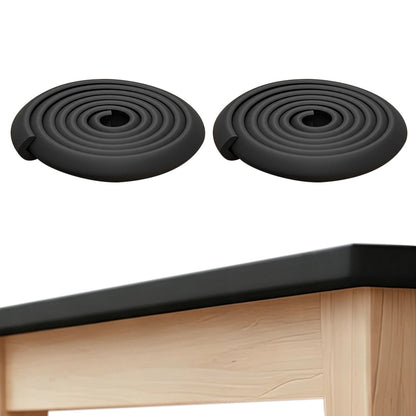 2 Piece L Shaped NBR Foam Table Edge Guards - Black