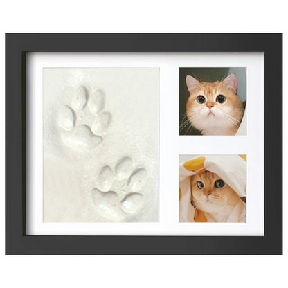 Clay Hand-Footprint and Pet Paw-Print Keepsake Frame Kit - Black