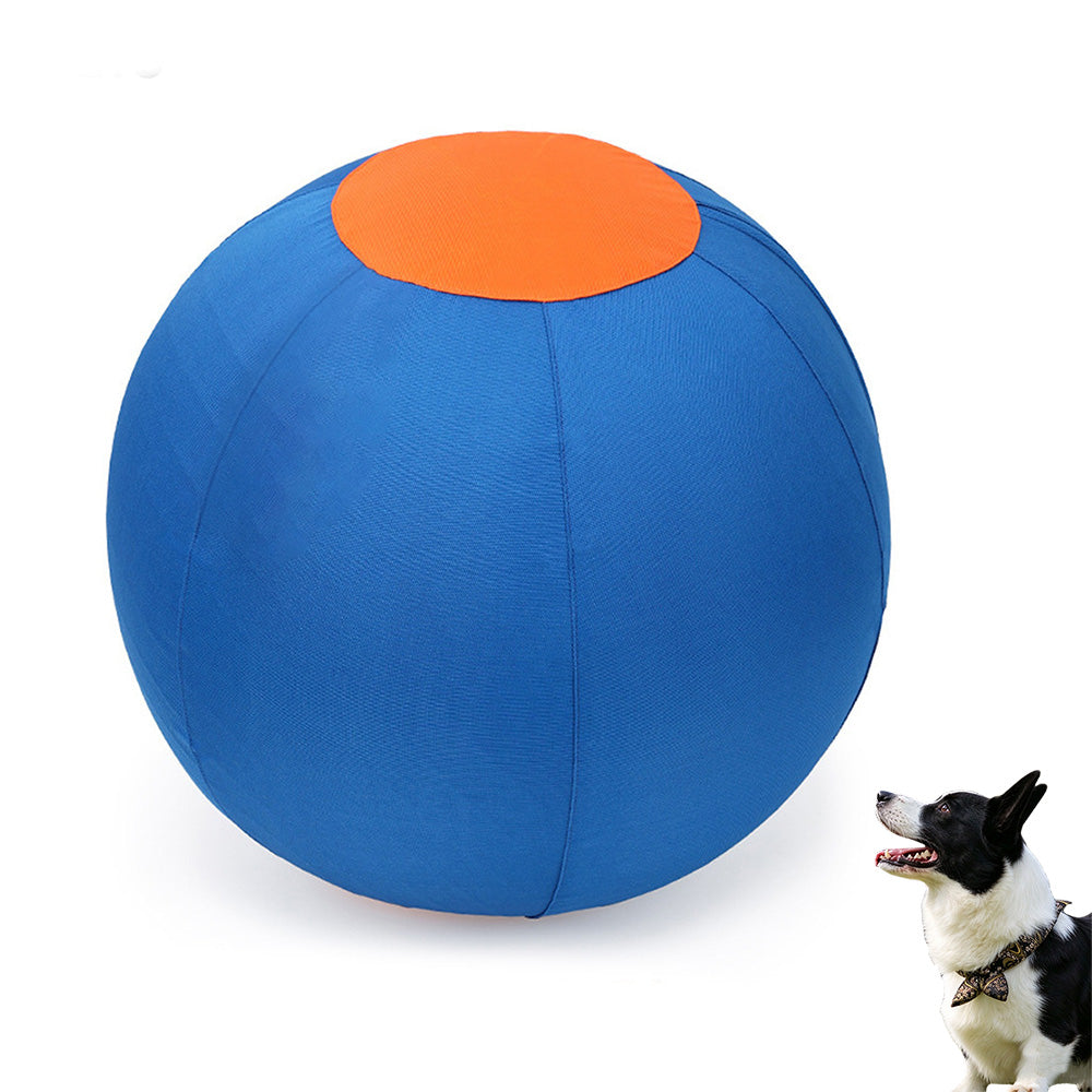 Outdoor Dog Herding Play Ball with Reinforced Oxford Fabric and Slow Deflation - Blue