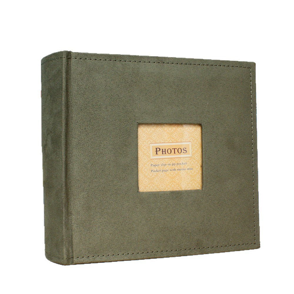 200 Photo Album with Memo Space Storage Book - Green