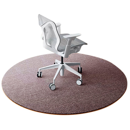 Round Office Chair Mat Anti Slip Floor Protector - Brown