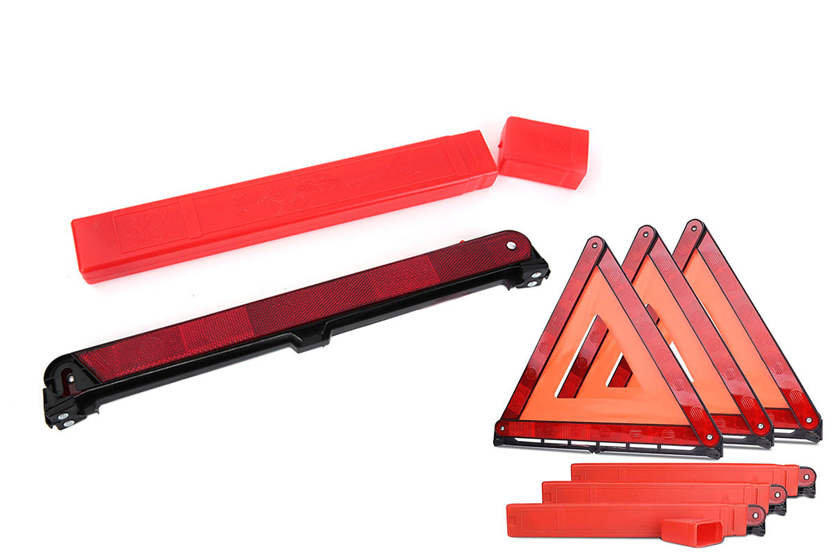 3Pcs Warning Triangle Emergency Security Reflective Sign Road Roadside Dot Approved Kit