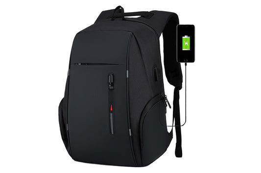 Travel Laptop Backpack with USB Port School Bookbag Fits 15.6 Inch Laptop-Black