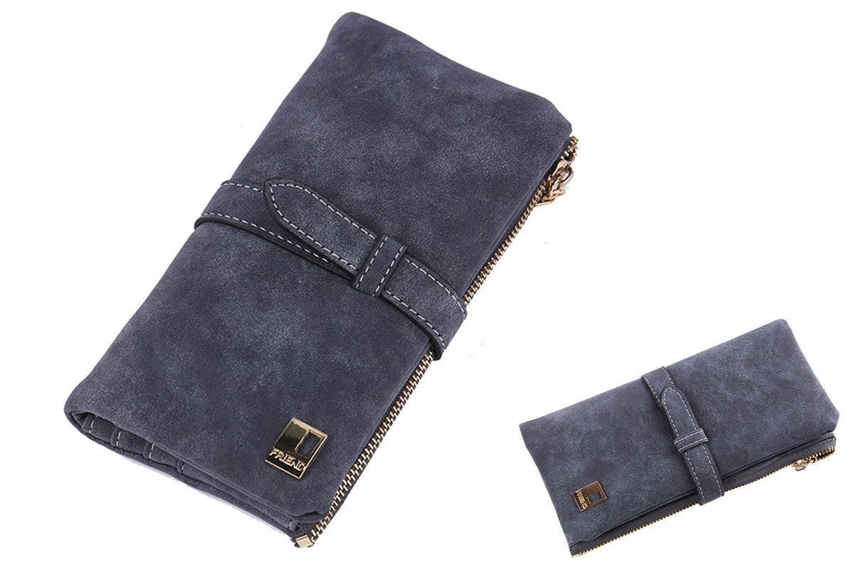 Women Wallet Multi Card Position Clutch Female Multi-Function Coin Purse-Dark Grey
