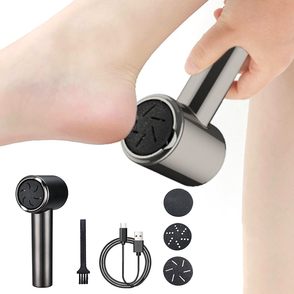 Electric Care Pedicure Foot File with Dander Vacuum Hard Dead Skin Callus Remover-Black