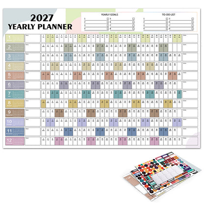 2027 Full Year Wall Calendar - Style3