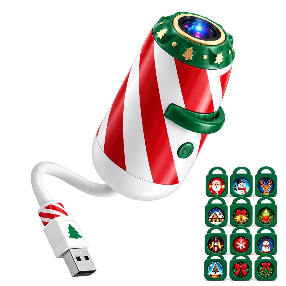 USB Christmas Projection Light with Assorted Lenses with 12 Projection Lenses