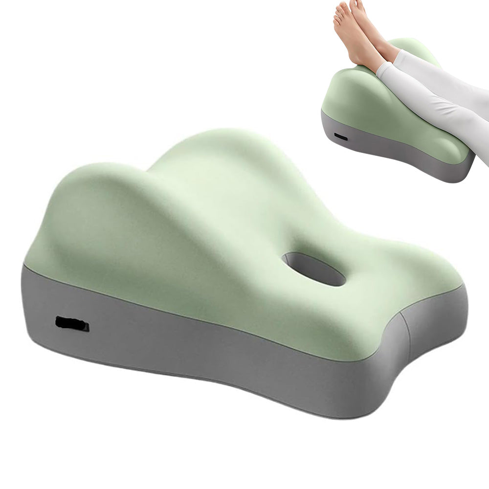 Ergonomic Memory Foam Reclining Pillow Prone Reading Cushion for Bed and Sofa-Green