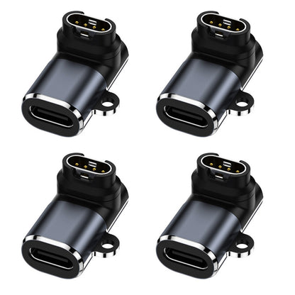 4 Pack USB-C Charging Adapters for Garmin Fenix 7 6 5 Watches