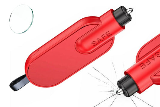 Car Emergency Escape Tool Glass Breaker security Hammer Seatbelt Cutter-Red